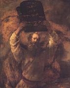 REMBRANDT Harmenszoon van Rijn Moses Breading the Tablets (mk33) painting